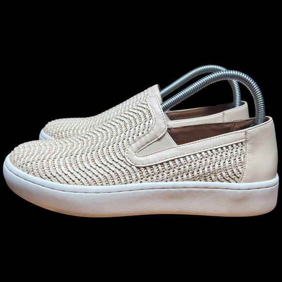 KAARI BLUE Women's 8 Cream Woven Loafer Slip On Comfort Shoes Casual - Picture 2 of 11